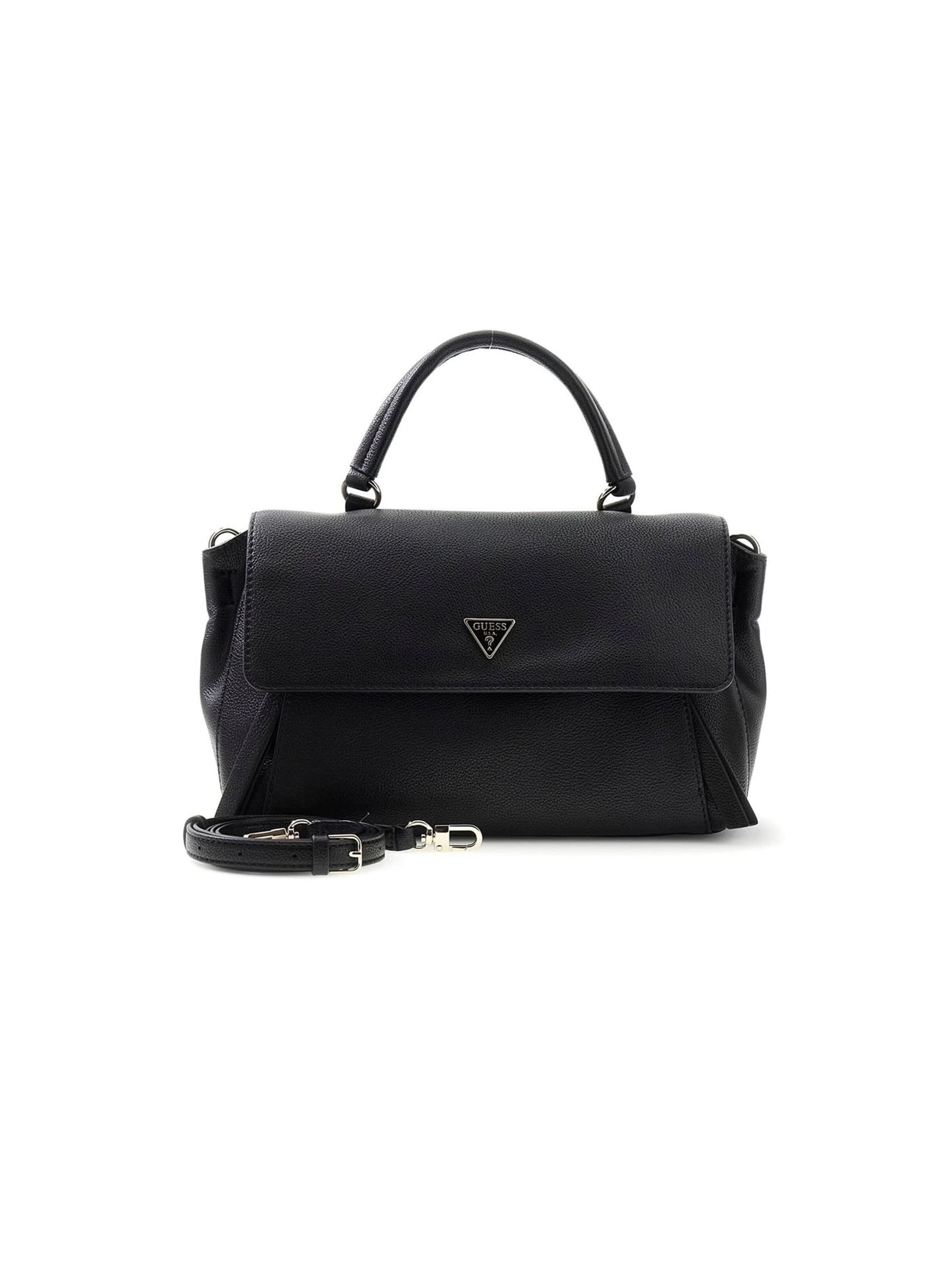 GUESS Handtasche 'Devon Top Handle Flap'‌‌‌ in Schwarz