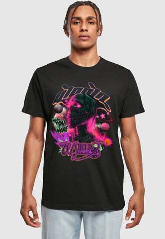 Mister Tee - Camisa 'Wish You Were Here' em preto: frente