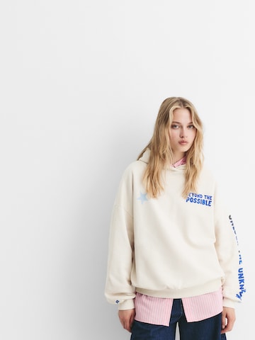 Pull&Bear Sweatshirt 'PACIFIC' in Beige
