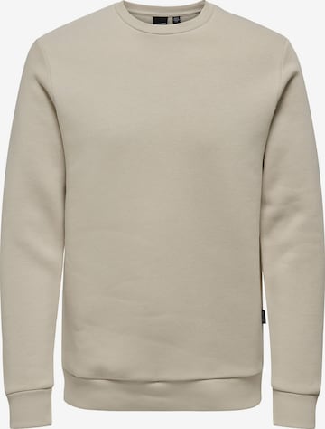 Only & Sons Sweatshirt 'Ceres' in Beige: Vorderseite