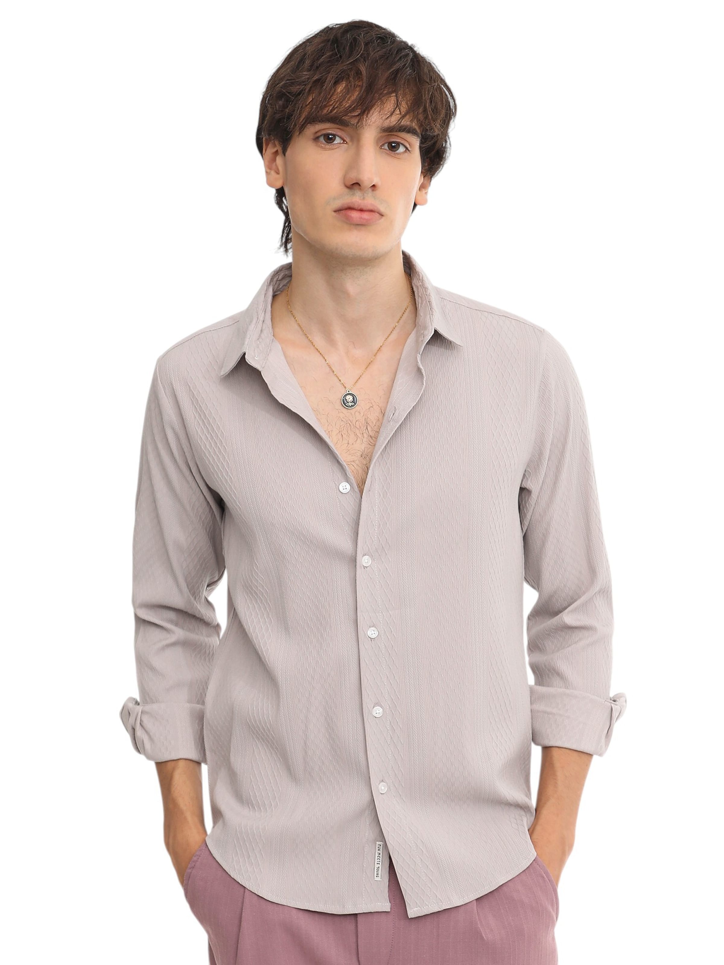 Campus Sutra Средняя посадка Рубашка 'Wendi' в Бежевый: спереди