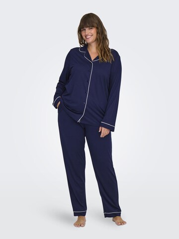 ONLY Carmakoma Pyjama 'CARNIGHT' in Blauw: voorkant
