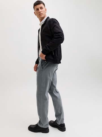 JACK & JONES Loosefit Lærredsbukser 'JPSTKane Dylan' i grå