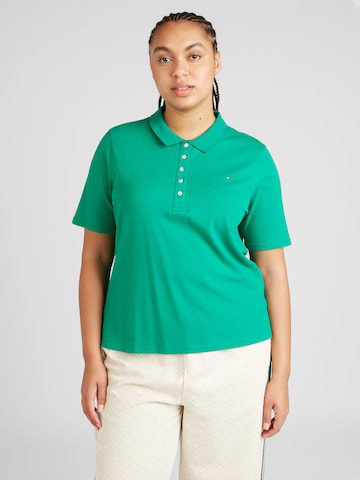 T-shirt Tommy Hilfiger Curve en vert : devant