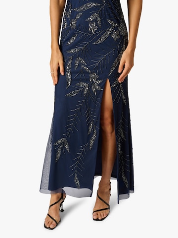 Adrianna Papell Avondjurk 'Bead Mesh Long Dress' in Blauw
