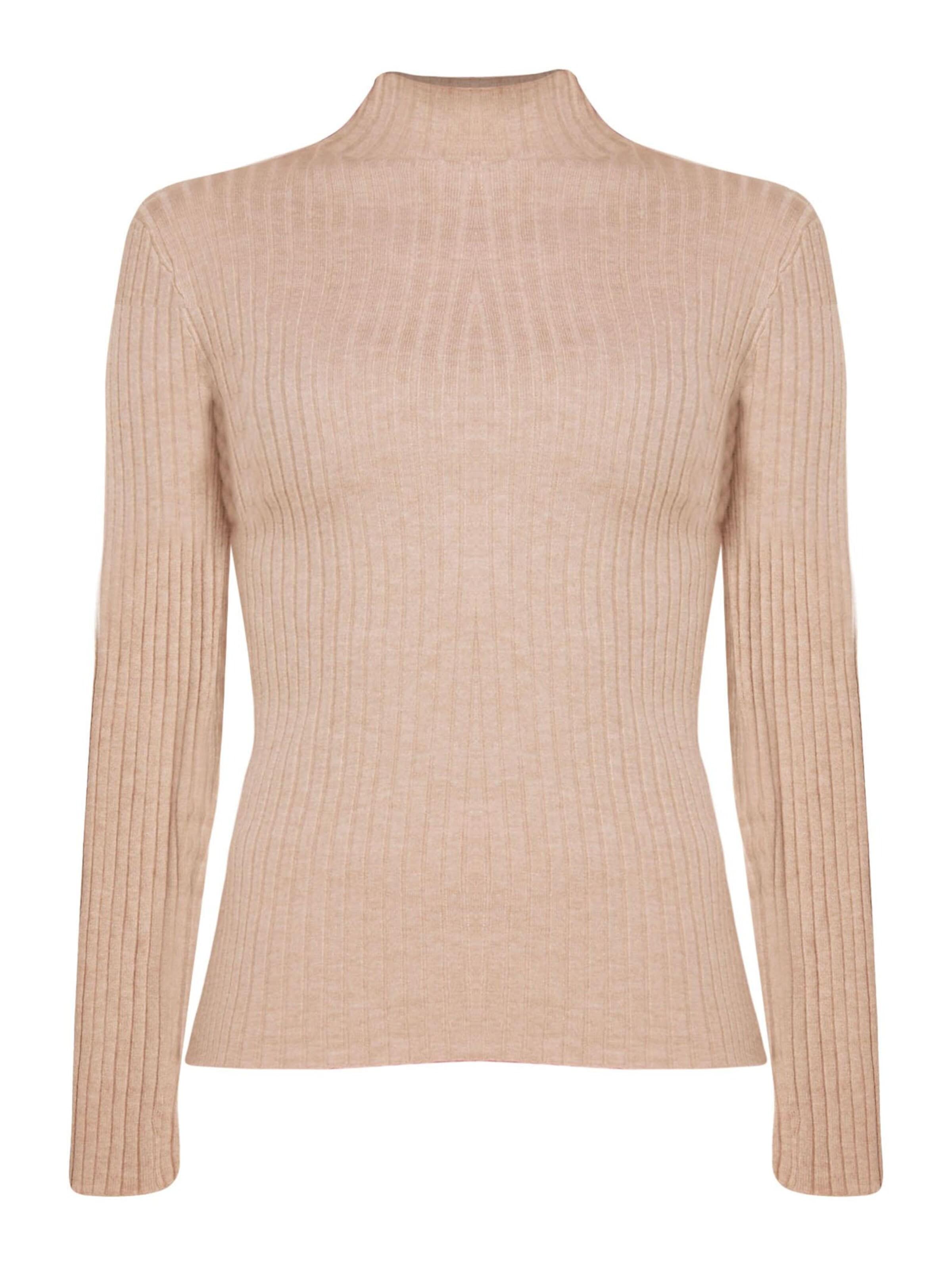 TOOche Sweater 'Pulli Gerippt' in Beige: front