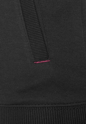 LASCANA ACTIVE - Sudadera con cremallera deportiva en negro