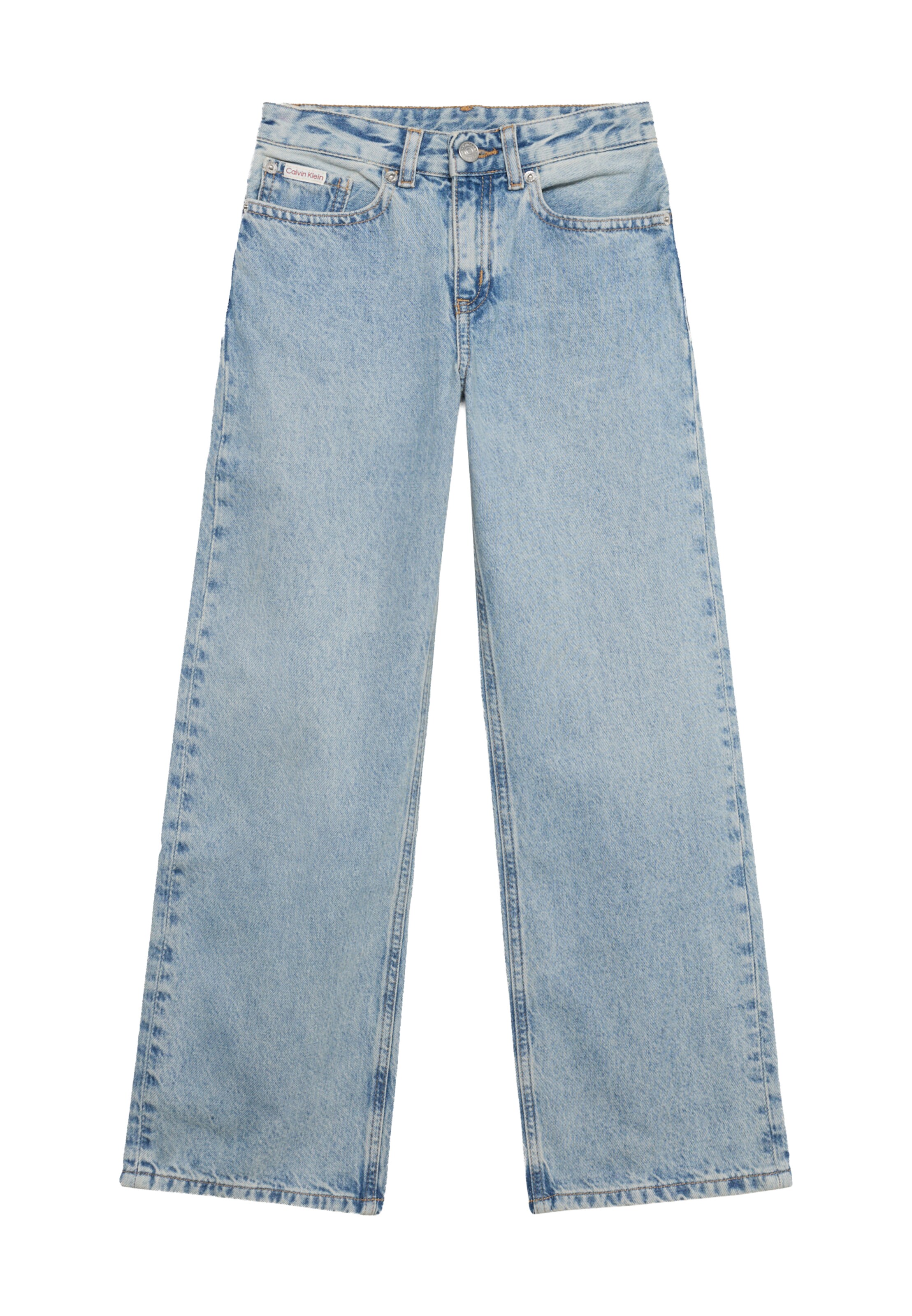 Calvin Klein Jeans Wide leg Jeans in Blauw: voorkant