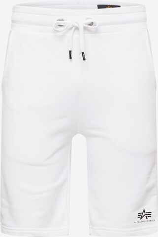 ALPHA INDUSTRIES Trousers in White: front