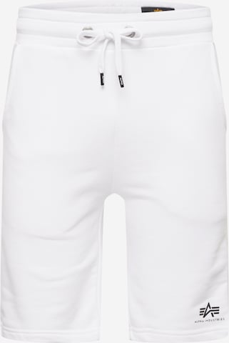 Pantalon ALPHA INDUSTRIES en blanc : devant