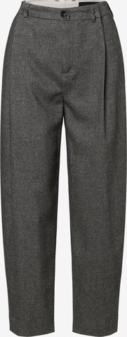 DRYKORN Regular Pleat-Front Pants 'Early' in Grey: front