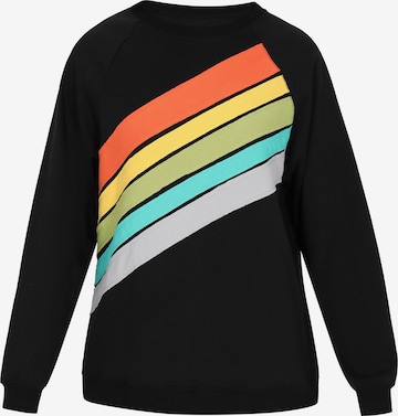 SANIKA Sweatshirt in Zwart: voorkant