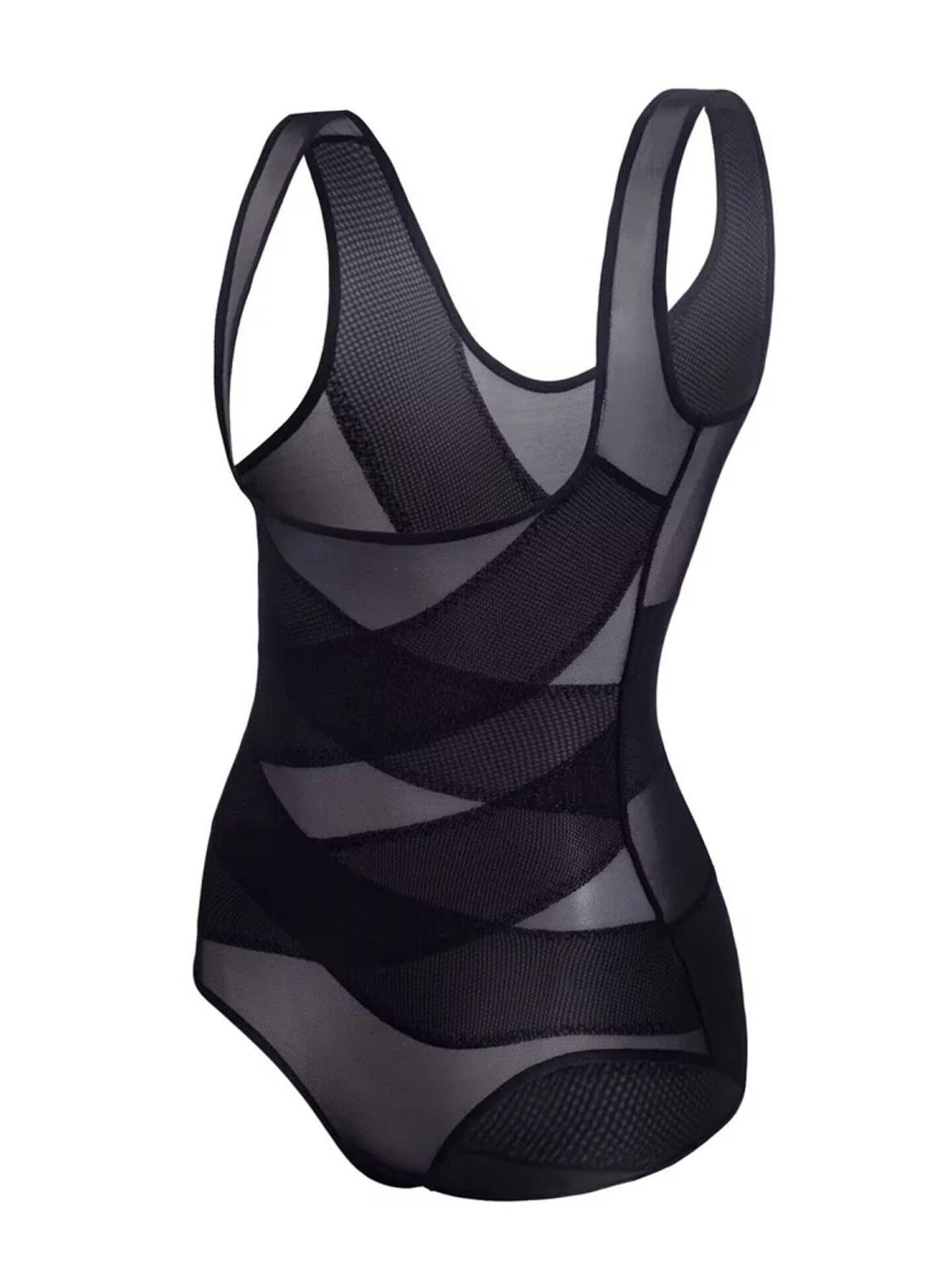 Shapetape Shapingbody 'Corrigerende bodysuit met brede bandjes' in Zwart