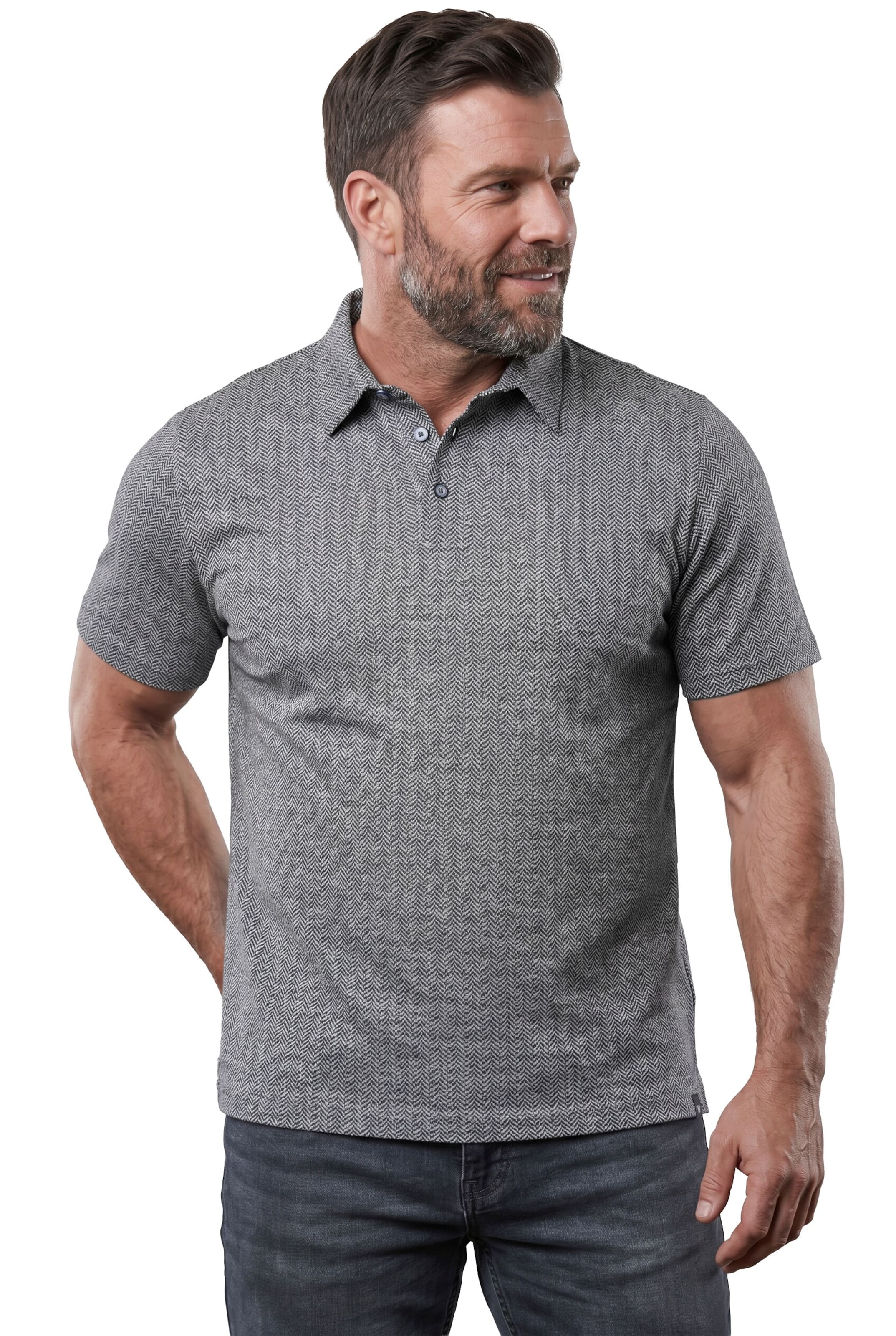 Men Plus Shirt in Grau