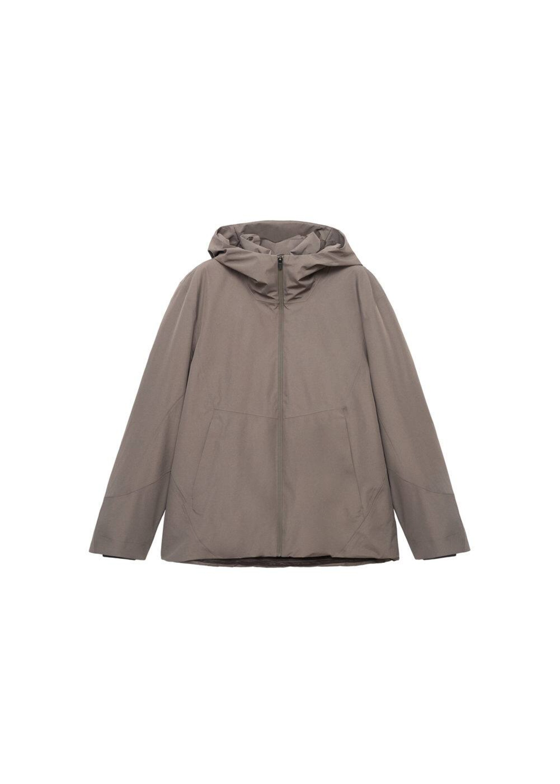 MANGO MAN Funktionsjacke 'Lotte' in Braun: Vorderseite