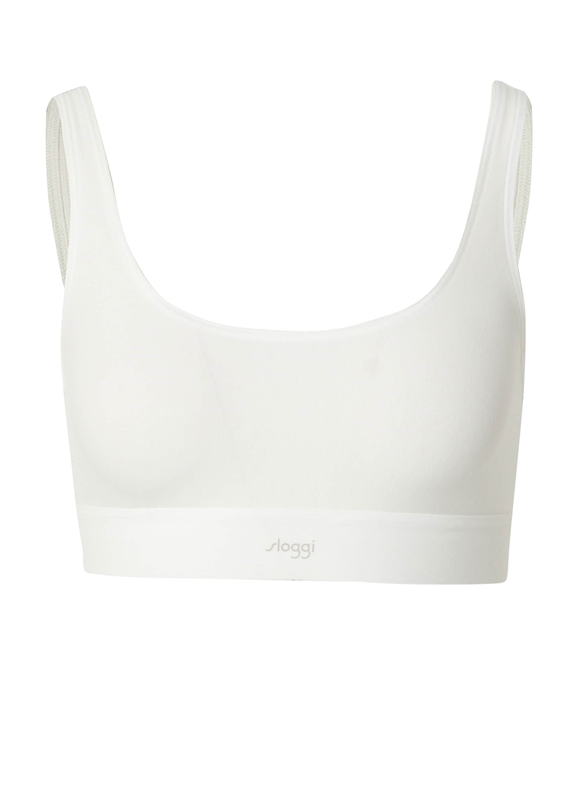 Bustieră Sutien 'EVER' de la SLOGGI pe alb: față