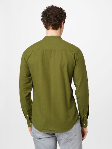 BLEND Slim fit Koszula 'SEA' w kolorze zielony
