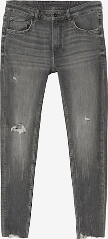 Bershka Skinny Jeans in Grey: front