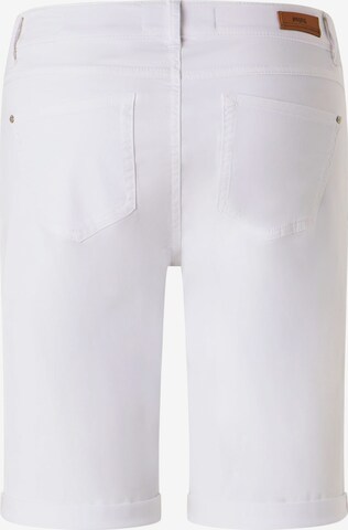 Coupe slim Pantalon 'BERMUDA' Angels en blanc