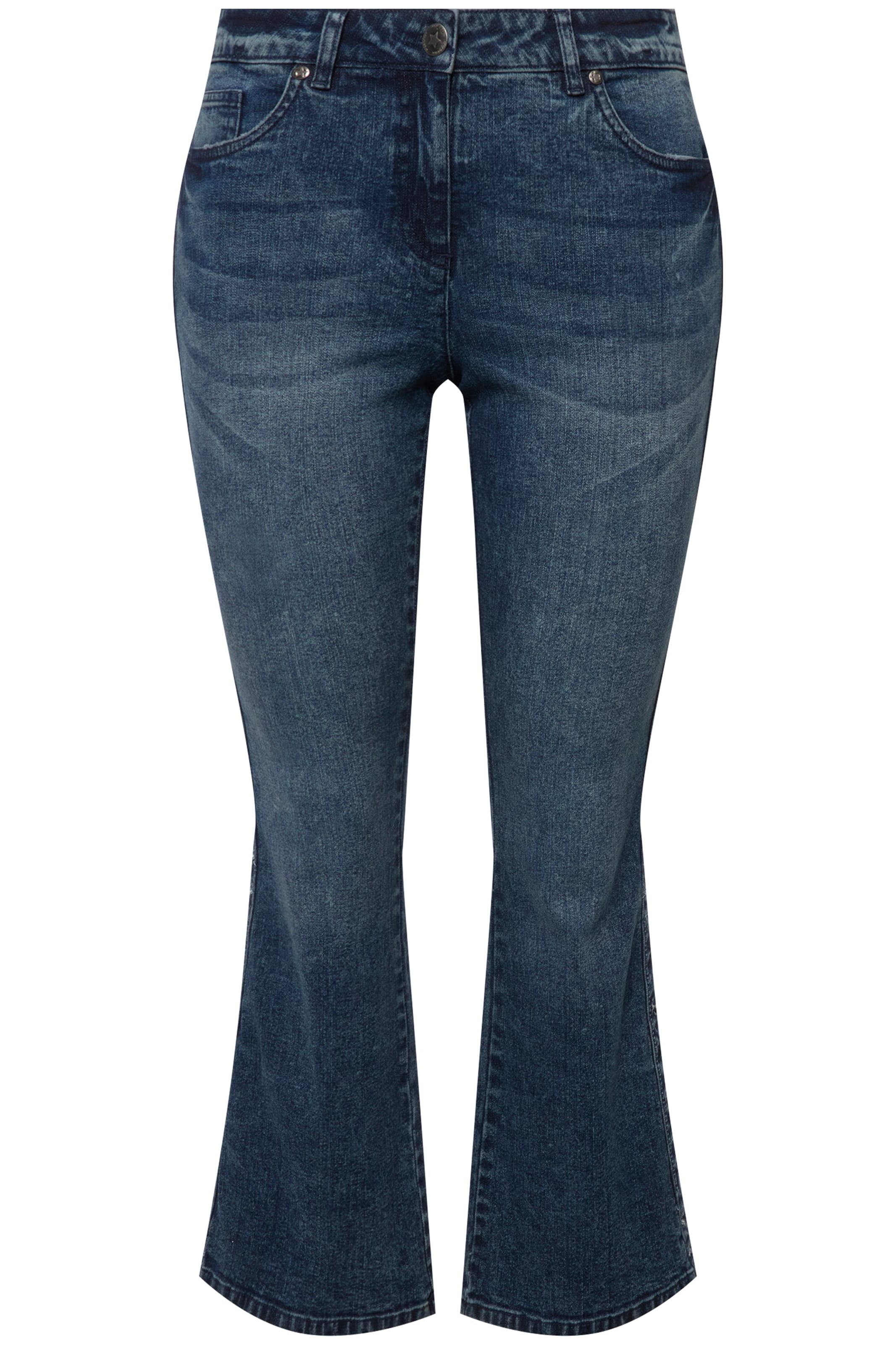 Angel of Style Bootcut Jeans in Blauw: voorkant