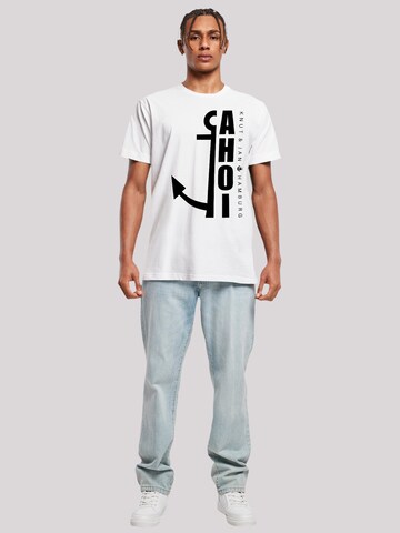 F4NT4STIC T-Shirt 'Ahoi Anker Crop Knut & Jan Hamburg' in Weiß