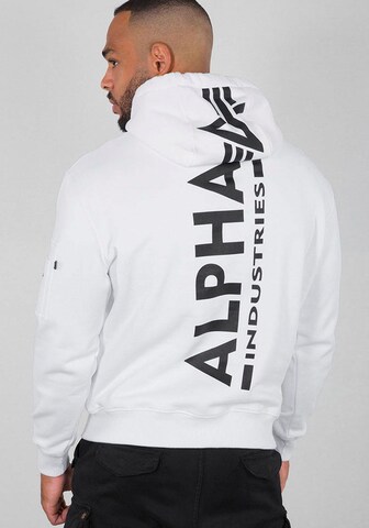 Sweat-shirt ALPHA INDUSTRIES en blanc : devant