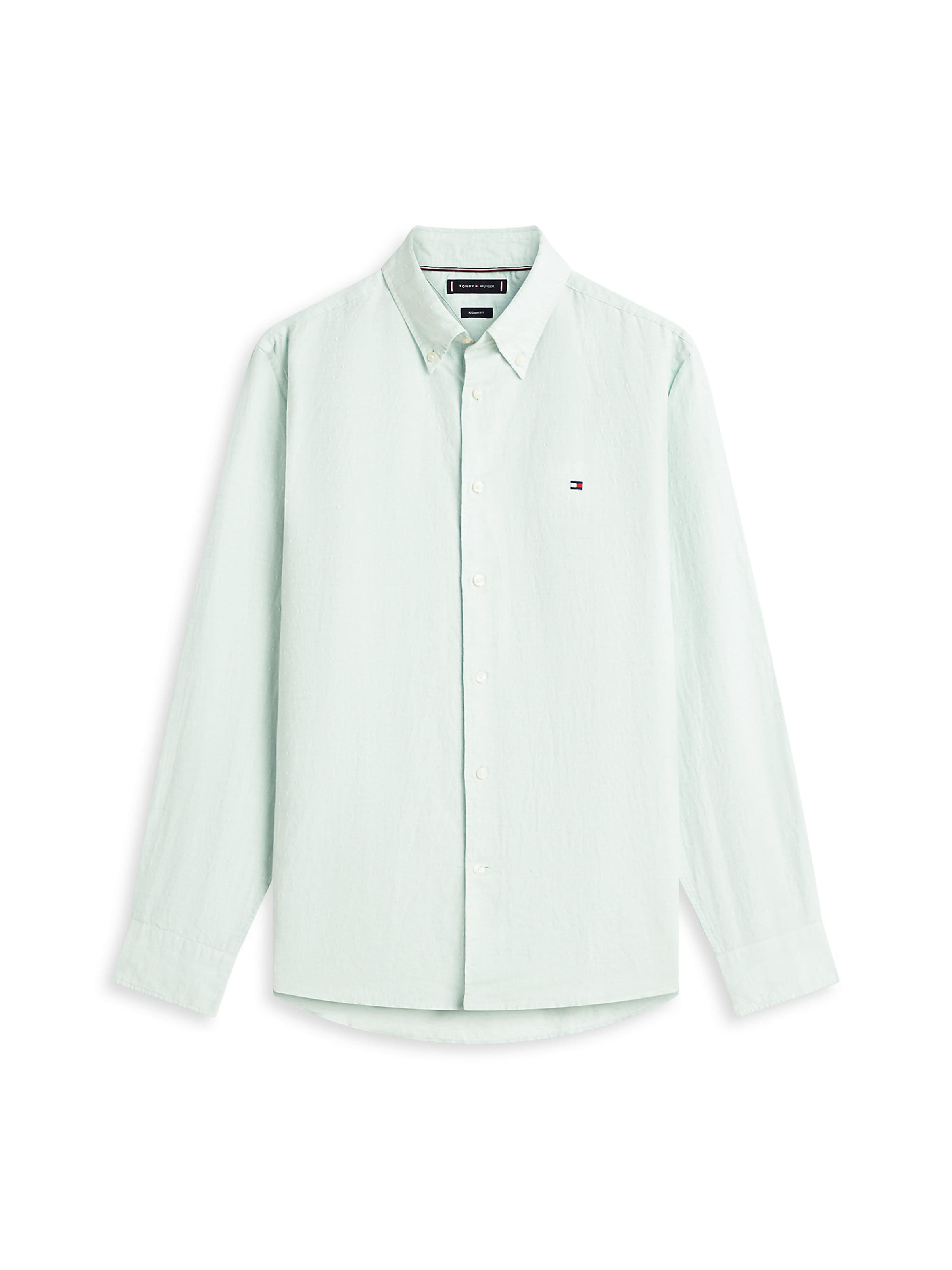 TOMMY HILFIGER Button Up Shirt in Green: front