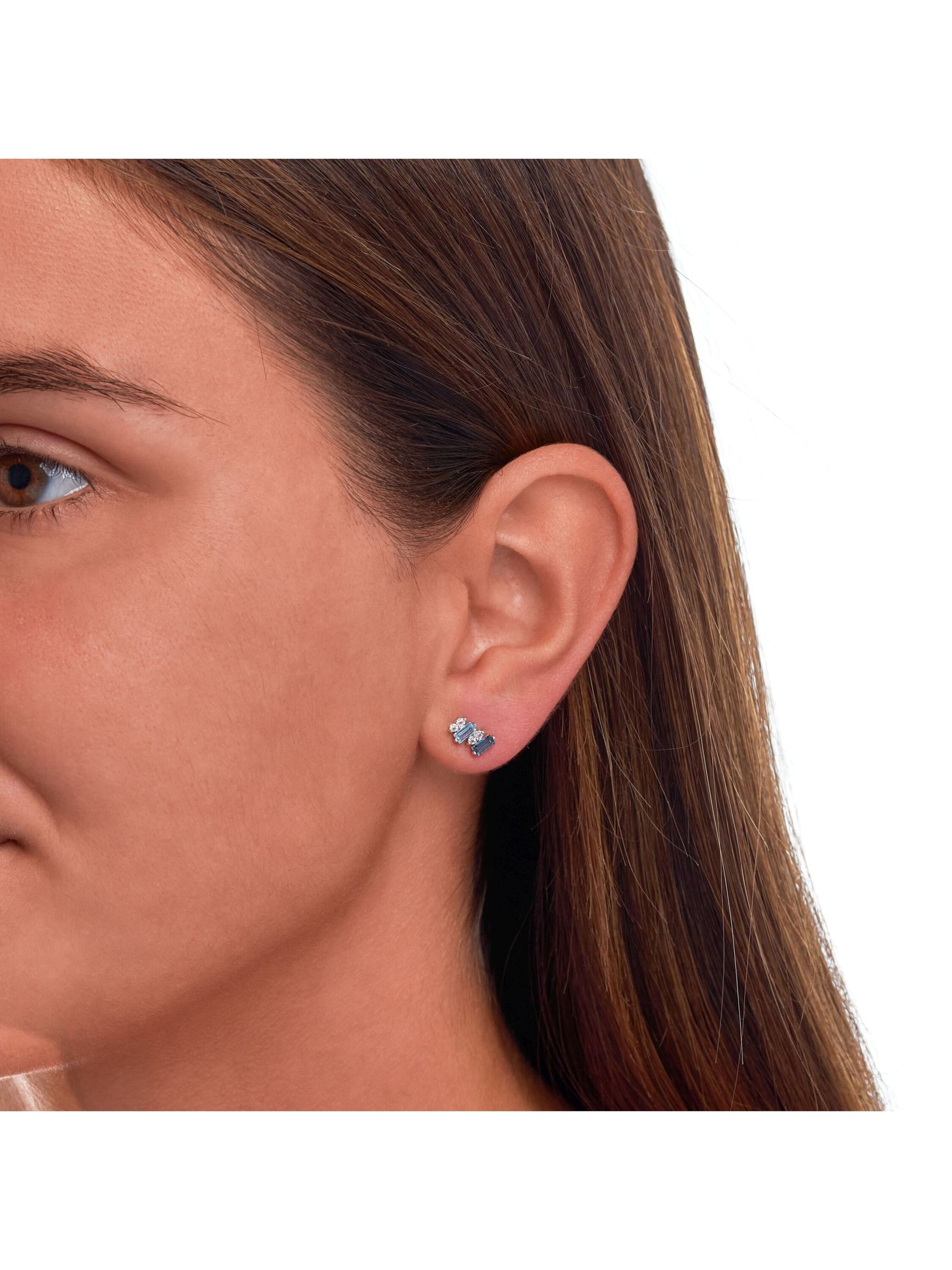 Boucles d'oreilles Zeeme en argent : devant