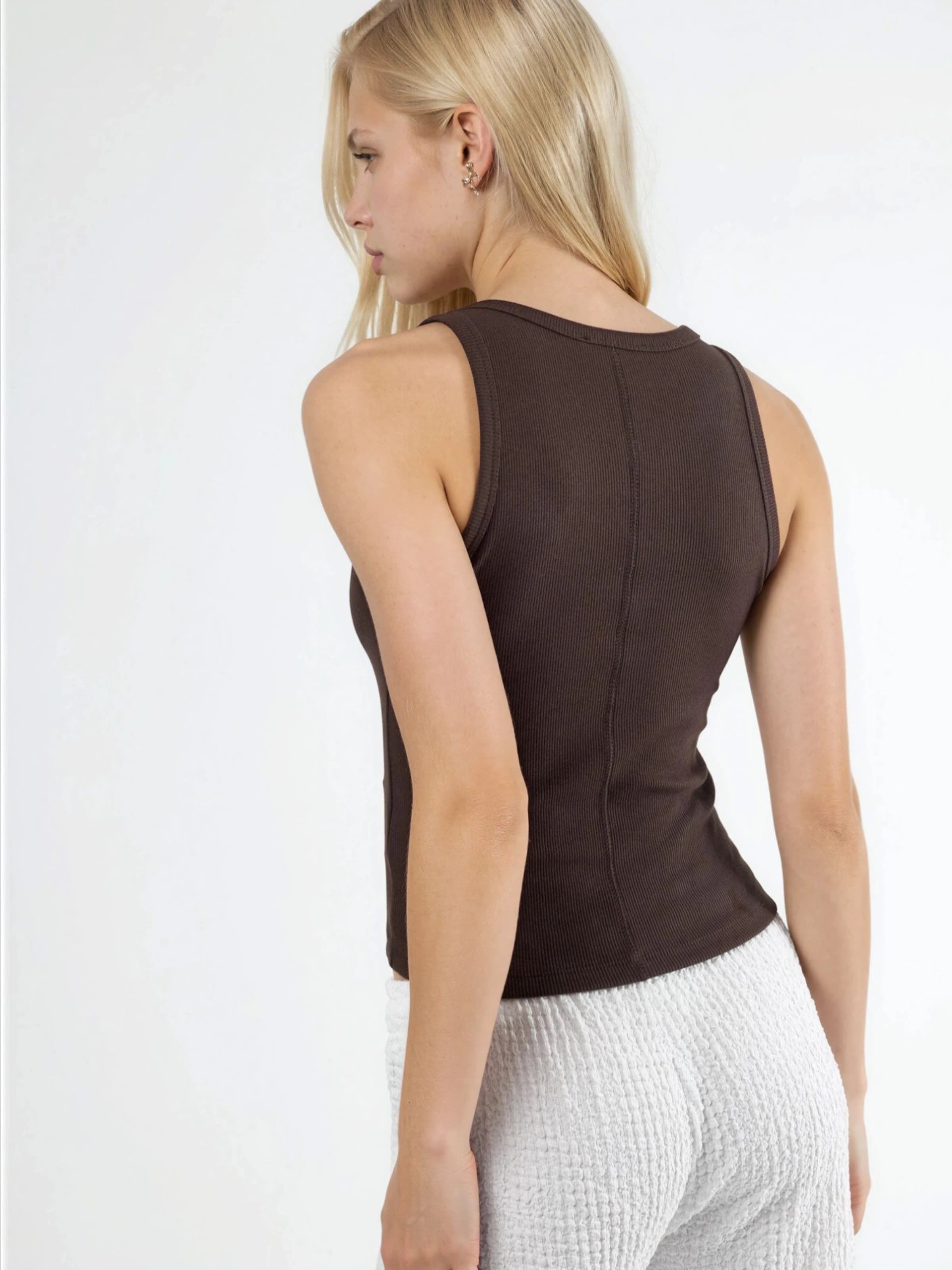 Busem Top in Brown