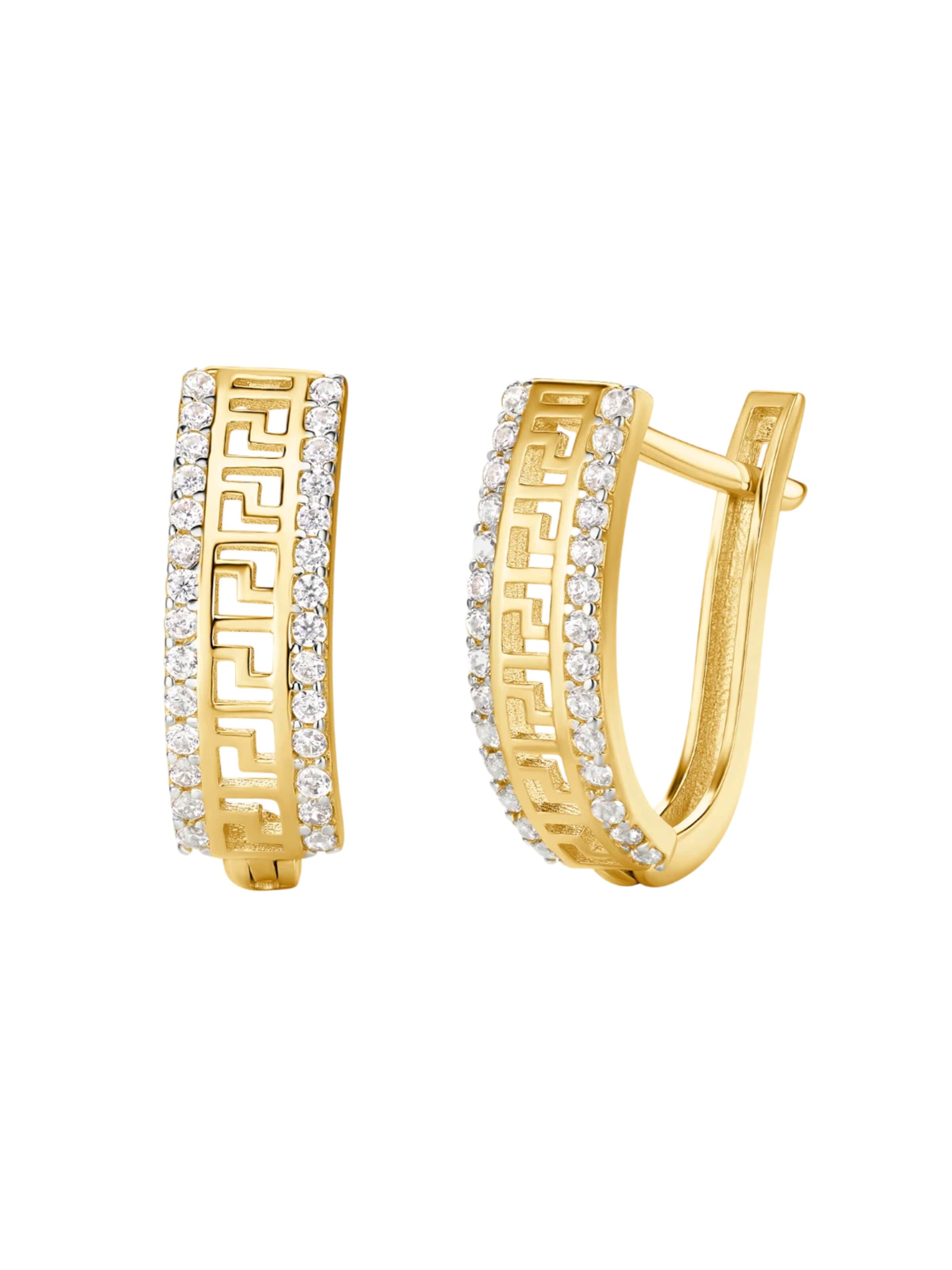 Orecchini 'Ohrringe aus 585 Gelbgold' di DIAMANT LETERNEL in giallo: frontale
