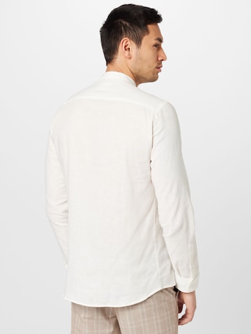 Lindbergh Slim fit Button Up Shirt in White