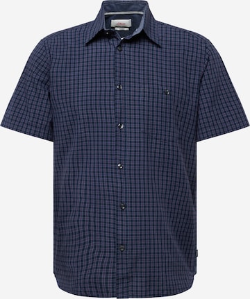 s.Oliver Overhemd in Blauw: voorkant