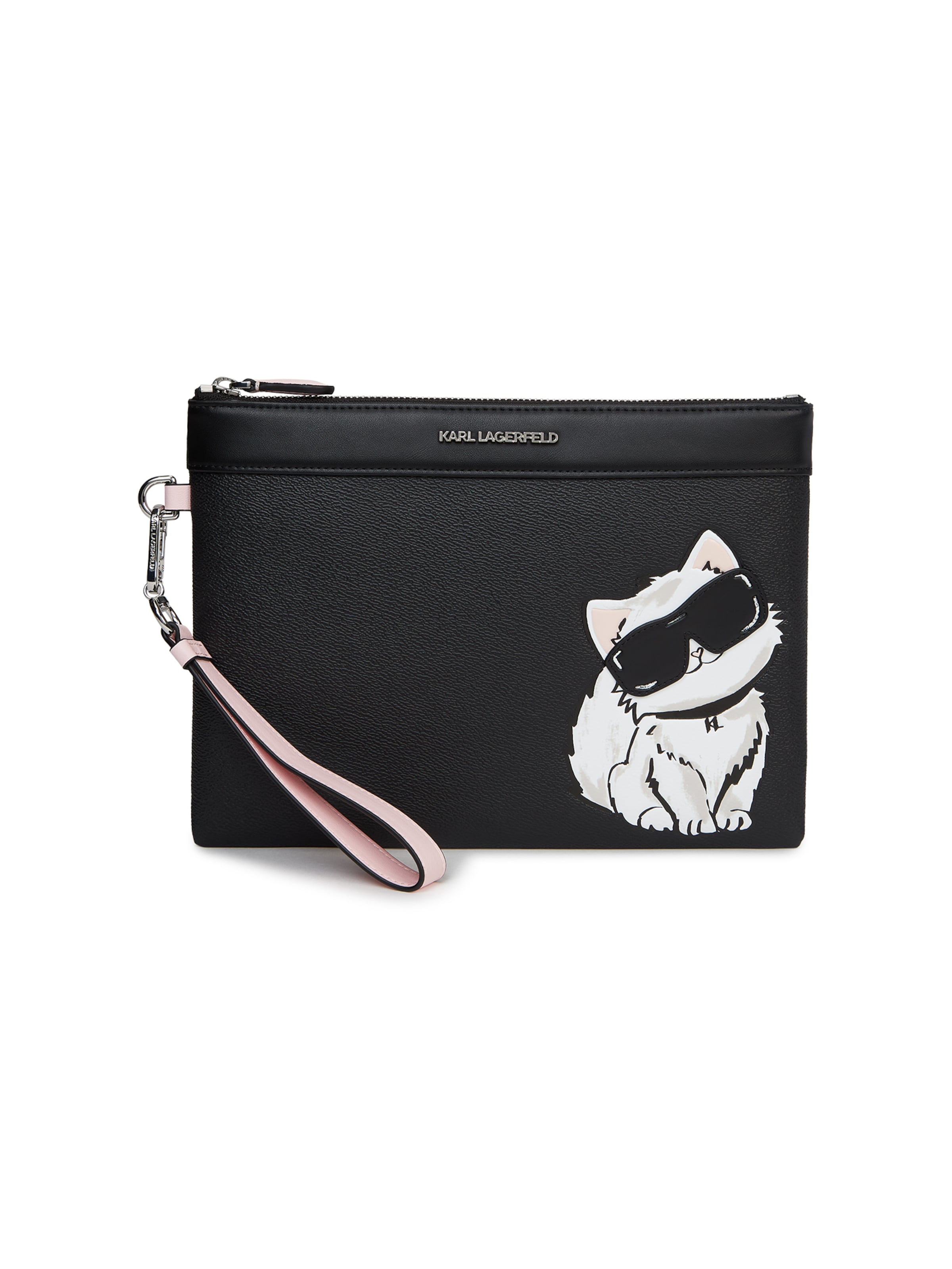Poche ventrale ' Ikon Choupette Beutel ' Karl Lagerfeld en noir : devant