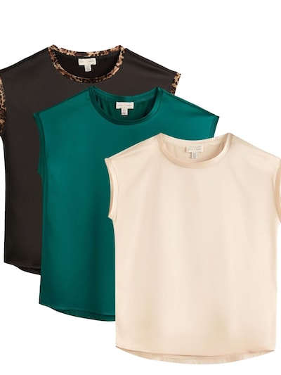 Camicia da donna love & roses di colore crema / marrone / smeraldo / nero, Visualizzazione prodotti