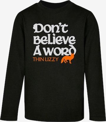 T-Shirt 'Thin Lizzy - Dont Believe A Word' Merchcode en noir : devant