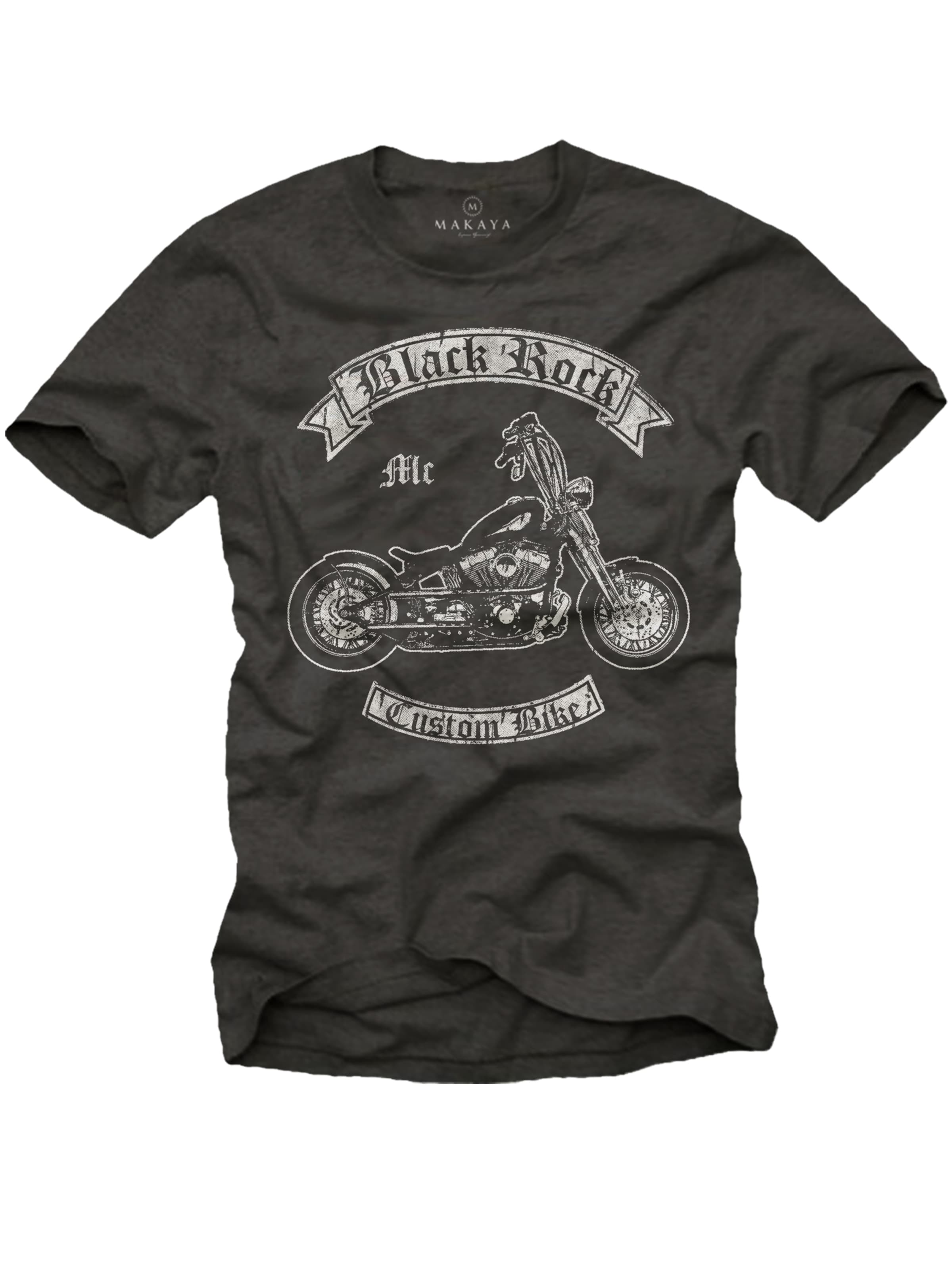 MAKAYA Shirt 'Black Rock'‌‌‌‌‌ in Grau: Vorderseite