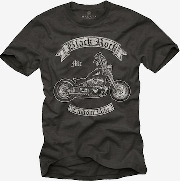 MAKAYA Shirt 'Black Rock' in Grau: Vorderseite