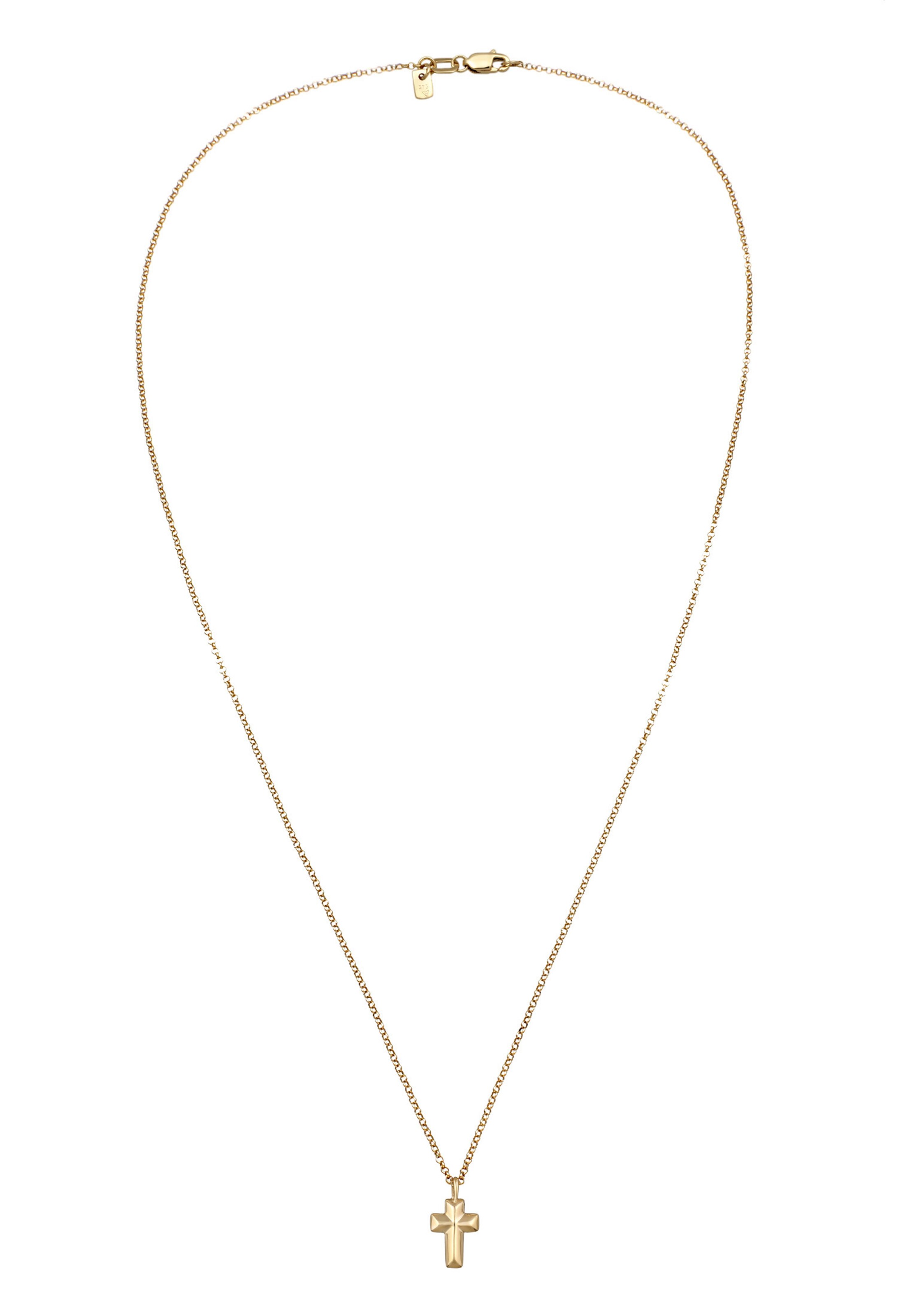 KUZZOI Necklace 'Kreuz' in Gold: front