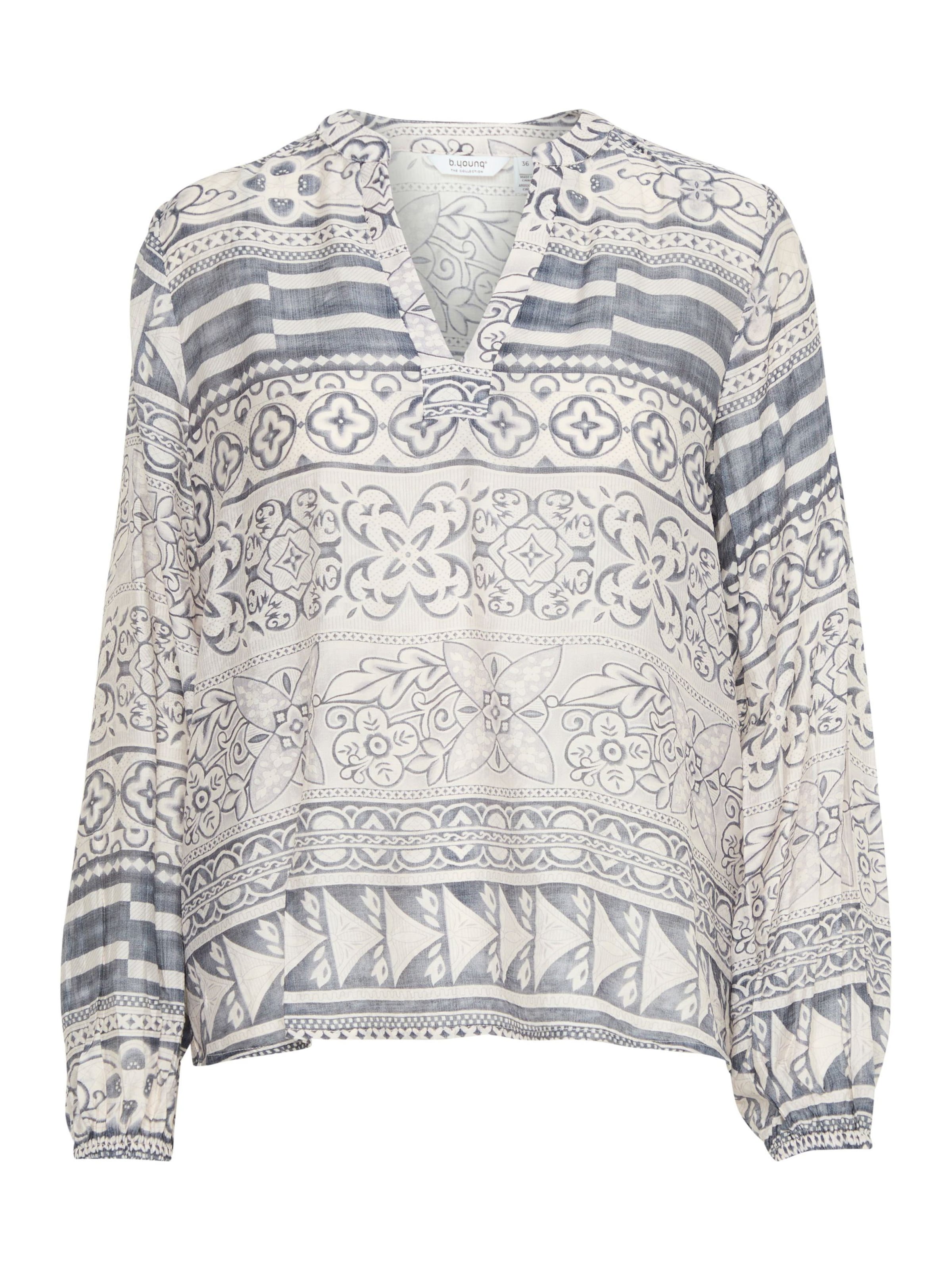 b.young Bluse 'Islet' in Blau: Vorderseite