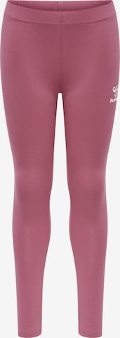 Hummel - Skinny Calças de desporto 'Onze' em rosa: frente