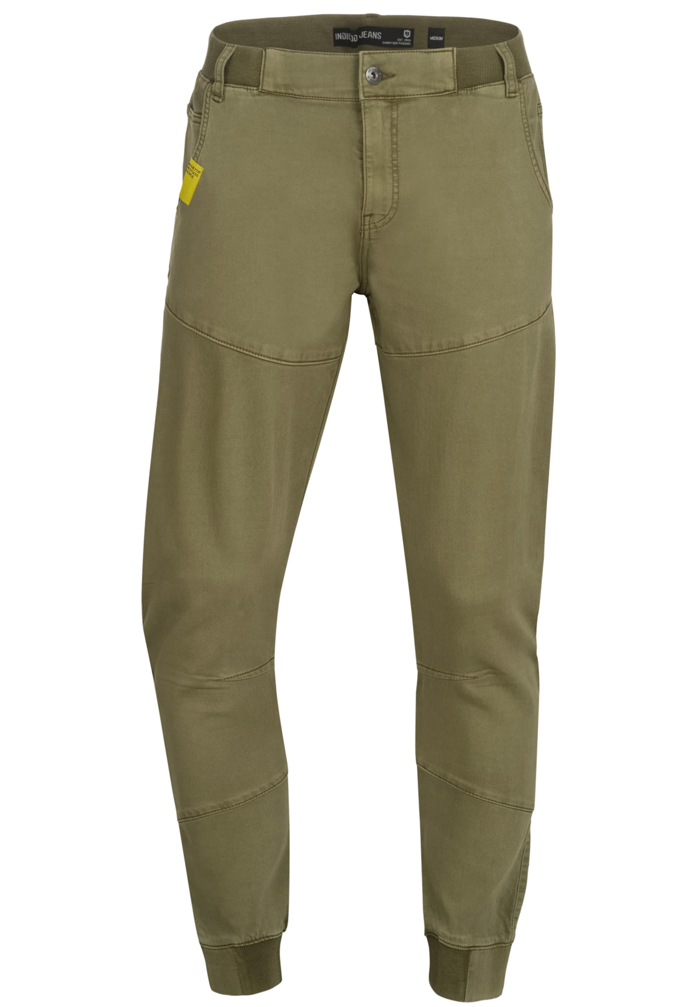 INDICODE JEANS Trousers 'Zannes' in Green: front