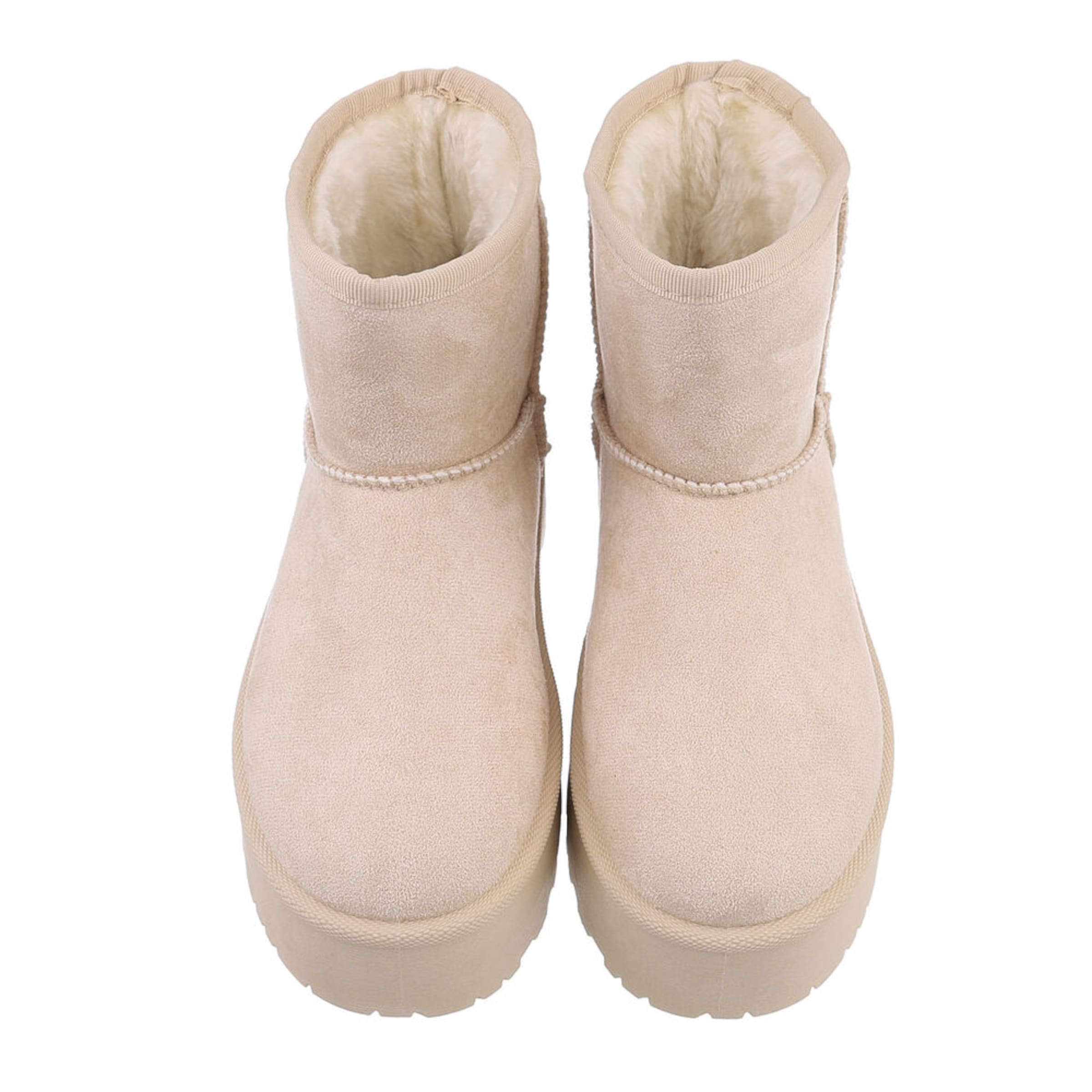 Ital-Design Snow Boots in Beige