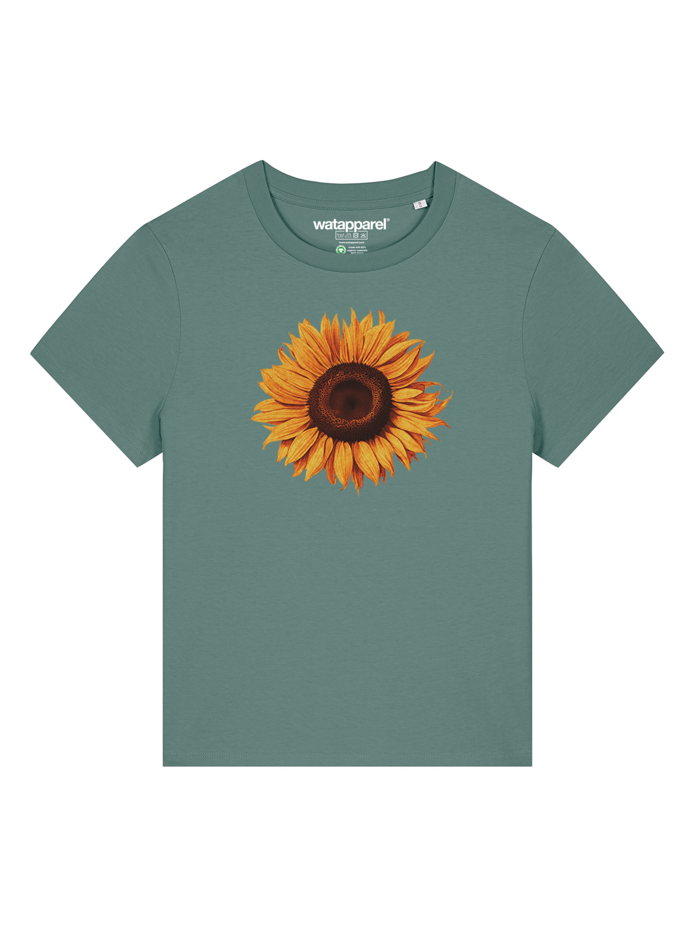 Watapparel Shirt 'Sonnenblume' in Green: front