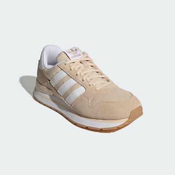 bēšs ADIDAS ORIGINALS Zemie brīvā laika apavi 'ZX 500'