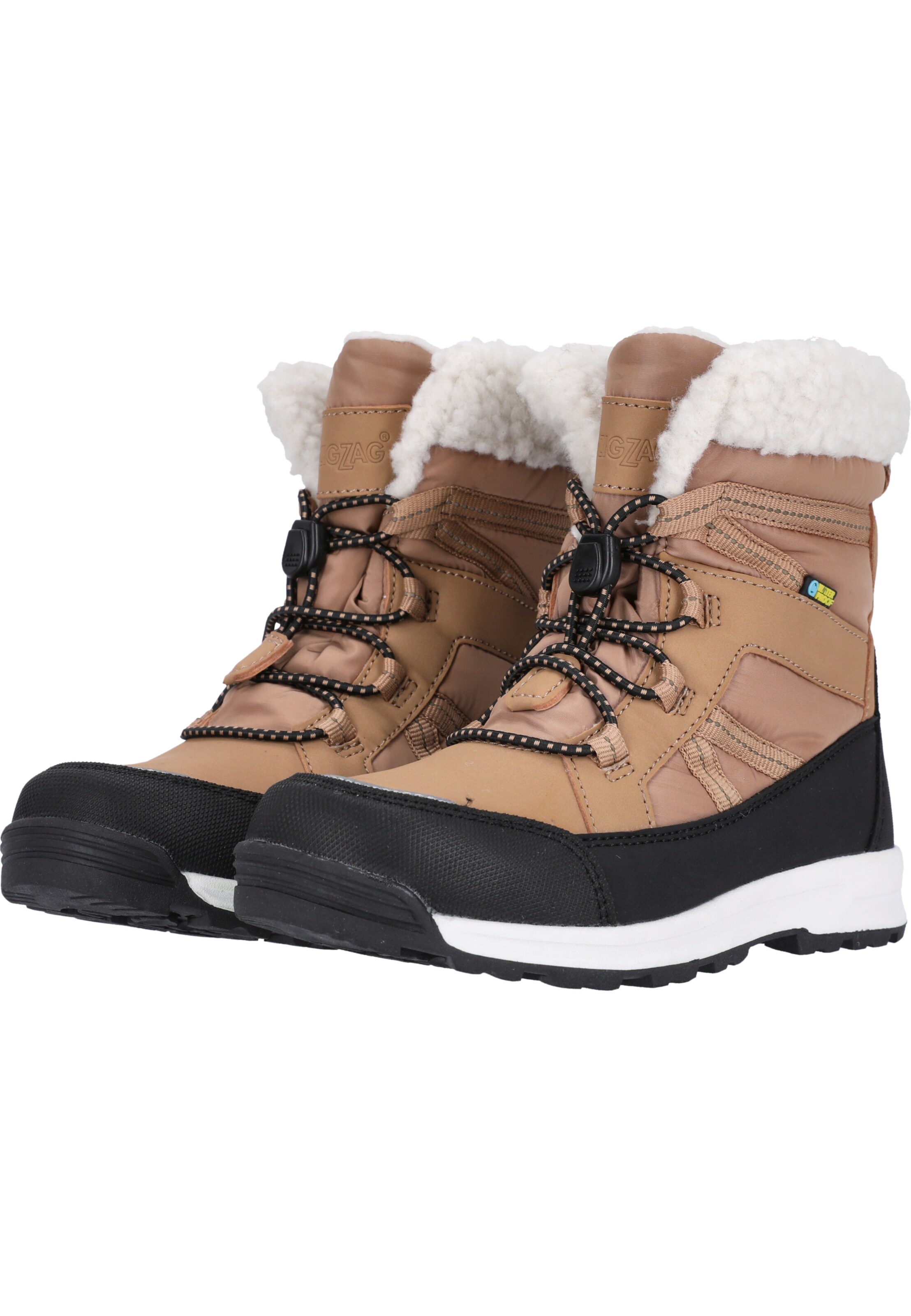 ZigZag Snow Boots 'Wranden' in Beige