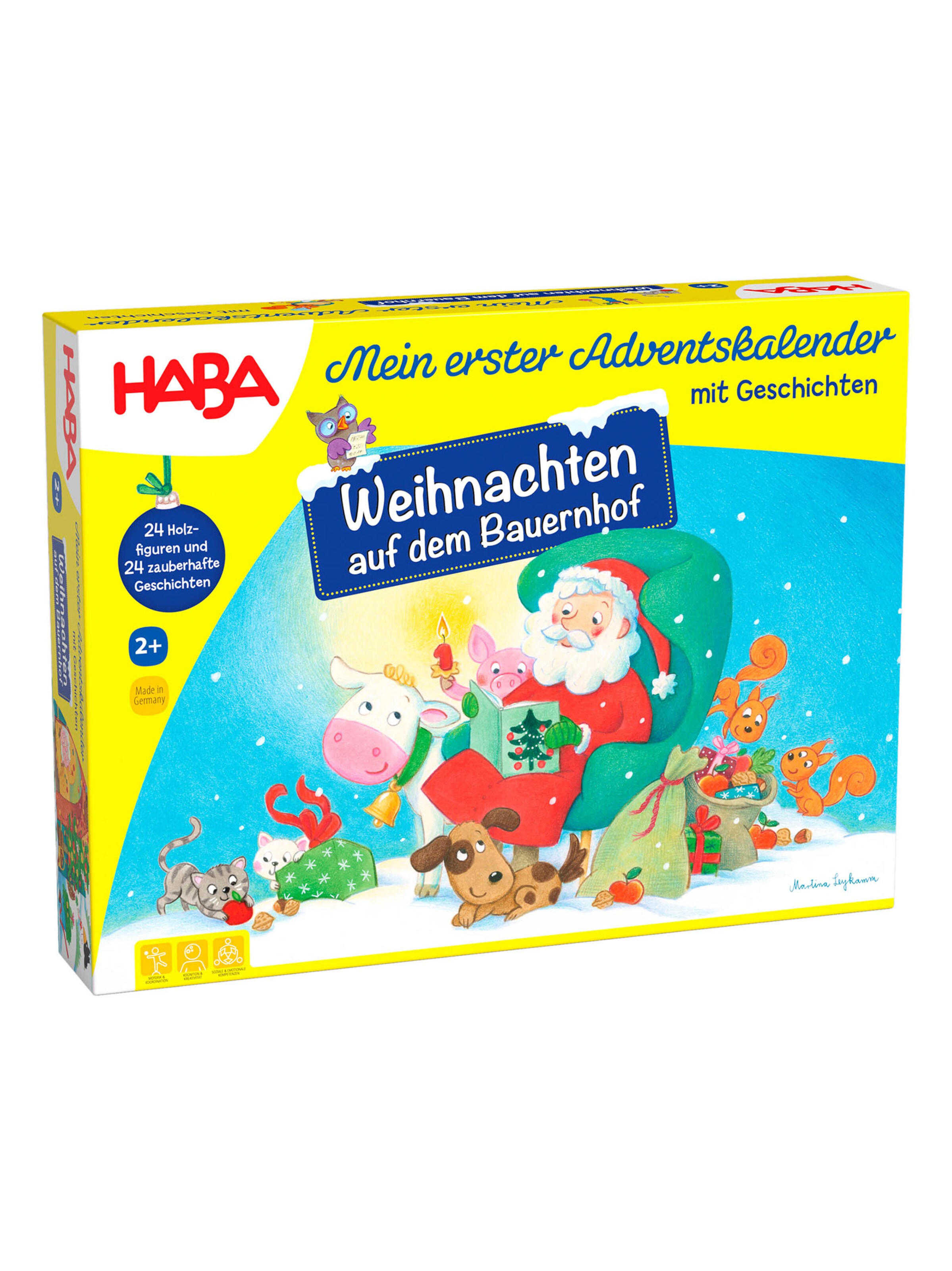HABA Spielzeug-Adventskalender ' Weihnachten auf dem Bauernhof ' in Mischfarben: Vorderseite