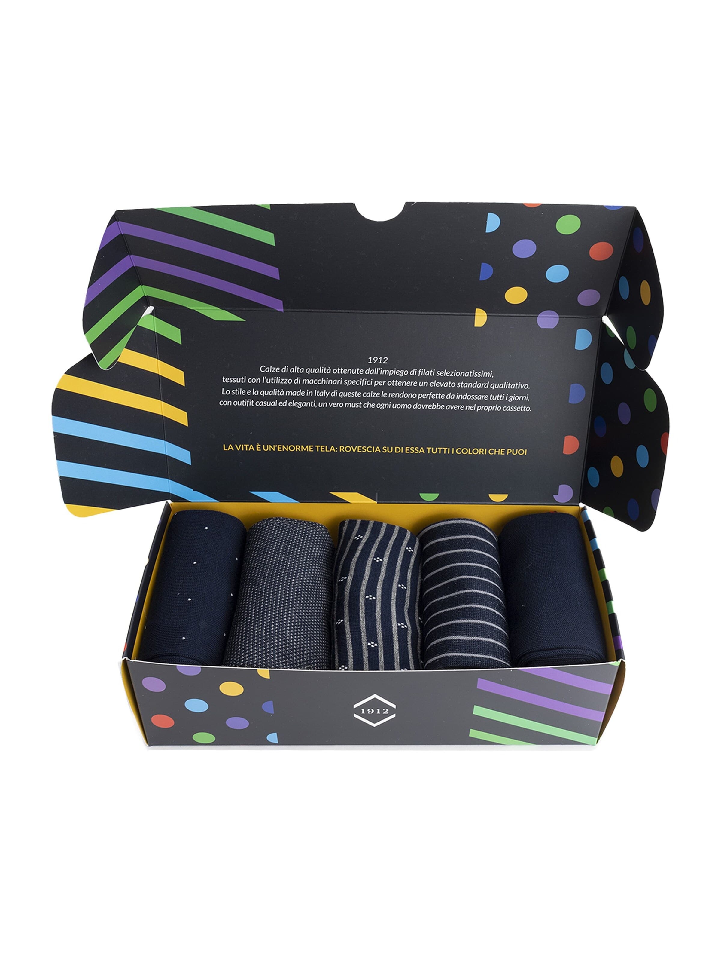 Ciocca Knee socks 'ELEGANT GIFT BOX' in Mixed colours