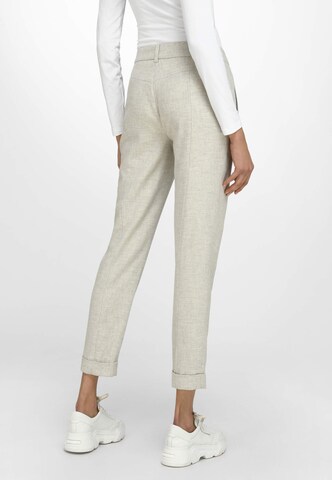 Coupe slim Pantalon à plis 'AUDREY' Basler en gris