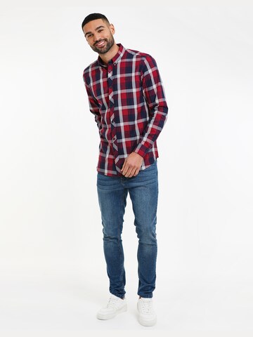 Threadbare Slim fit Button Up Shirt 'Luca' in Blue