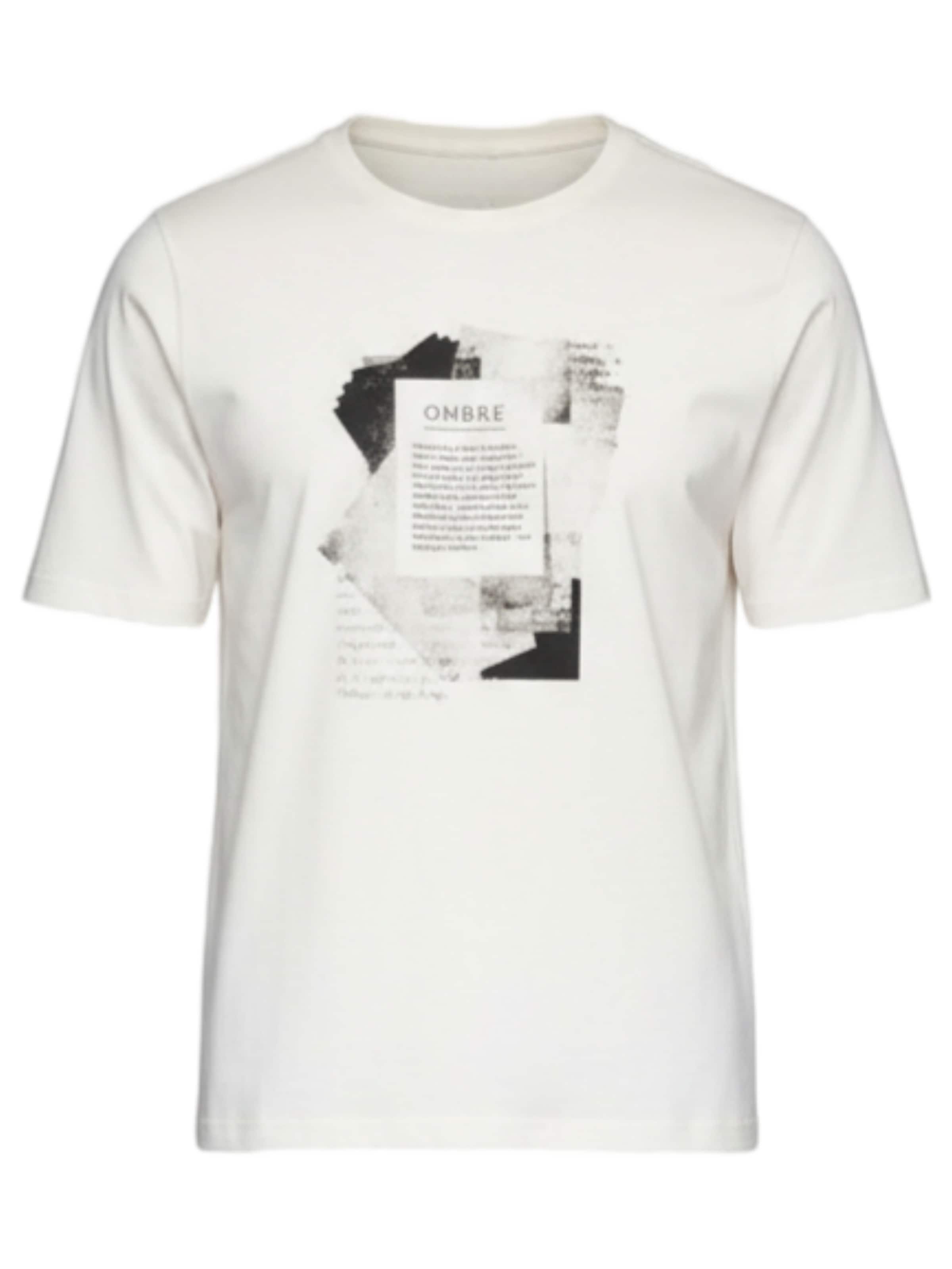 Ombre Shirt in Wit: voorkant